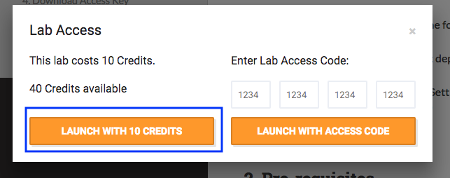 Pay lab with credits
